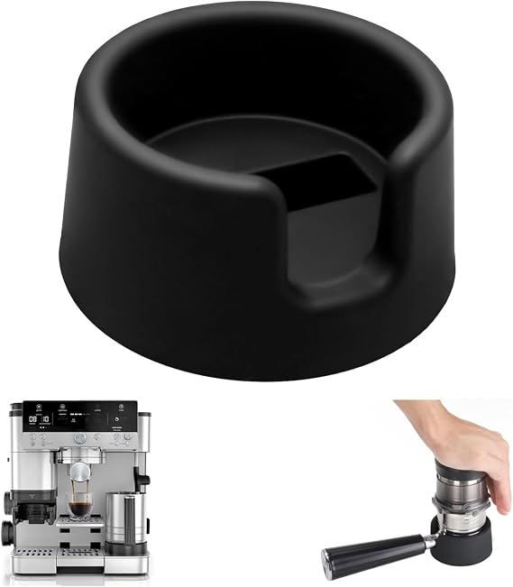 Coffee Tamper Base for Ninja Luxe Cafe ES601 & Ninja Coffee Machine, Improves Stability and Extraction, Silicone Non-Slip Base Fits Handheld Portafilter Support Stand (Black)