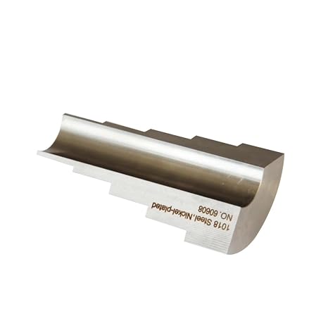Thickness Calibration Block Test Blocks 1018 Carbon Steel Curved 5-Step Block for Thickness Gauge(0.1-0.5 inch steel)