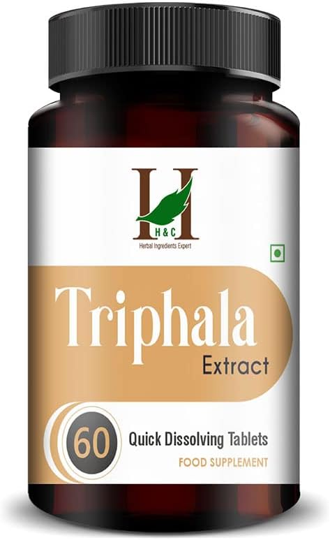 H&C Triphala Extract Quick Dissolving Tablets - 60 Count