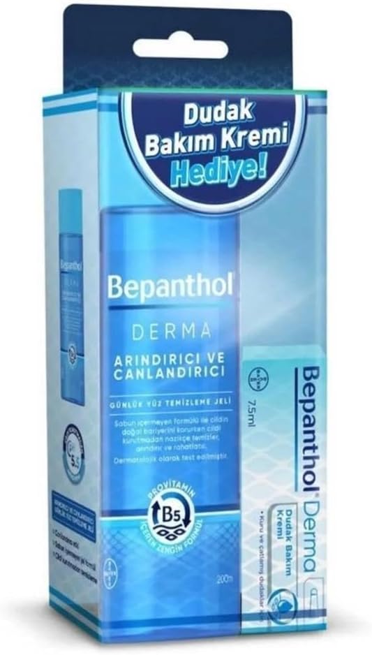 Bepanthol Derma Yüz Temizleme Jeli + Dudak Bakım Kremi