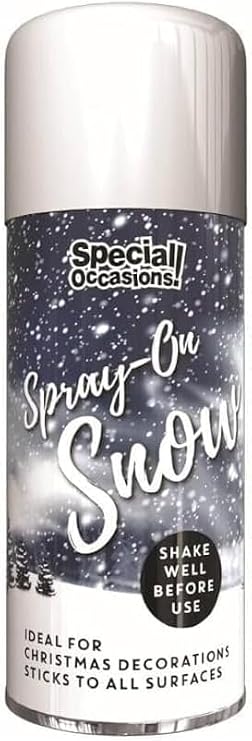 Artificial Snow Spray, Quick Drying, Easy to Clean, Lightweight for DIY Crafts & Holiday Decorating, Indoor/Outdoor Use for Home, School, Office, Christmas & Winter Decor, (1 Pcs)