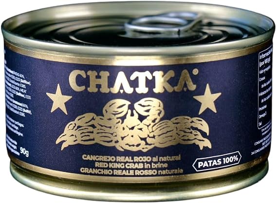Chatka Traditional Canned Red King Crab Legs, 100% Authentic (90 gram)