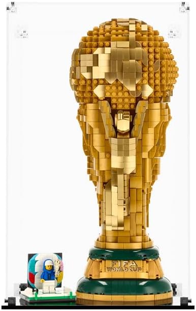 Display Case Compatible with LEGO 43020 FIFA World Cup Official Trophy - Display Case, (Clear Back Panel)