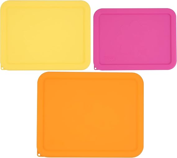 3 Cup 6 Cup 11 Cup Rectangle Silicone Storage Cover Lids Replacement for Pyrex 7210-PC, 7211-PC, 7212-PC Glass Bowls, (Container not Included) 3 Pack, Microwave, Dishwasher and Freezer Safe