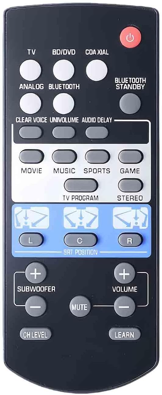 FSR82-ZK77690 Replacement Remote Control for Yamaha FSR82 Sound Stand Projector Remote for ZK77690 SRT-1000 Yamaha FSR82 ZK77690 SRT-1000