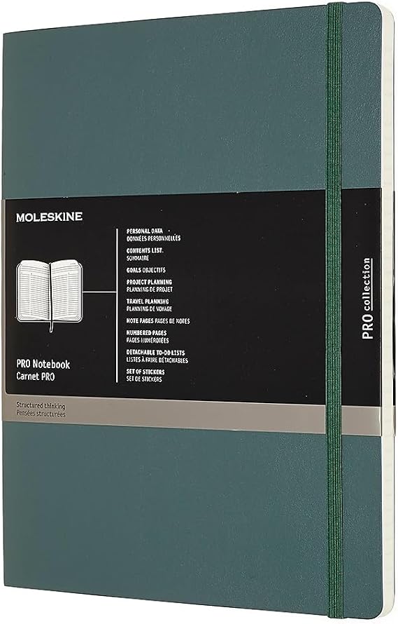Moleskine Pro Defter XL Boy Orman Yeşili Yumuşak Kapak