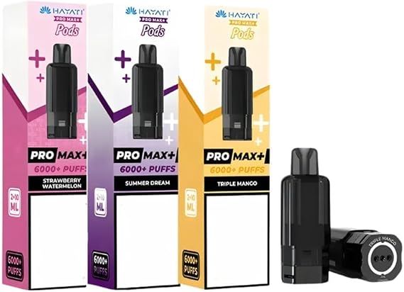 Hayati 6000 Pro Max Plus 6K Pods | Refillable Pods | Easy Installation | Pack of 1(strawberry raspberry cherry)