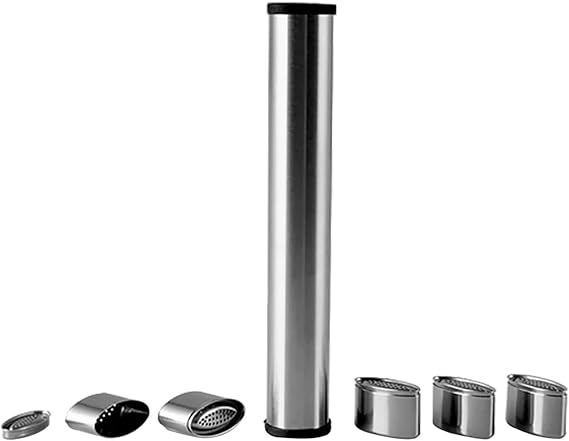 Premium Dosing Capsules for Xmax Starry, Spirit by Storm and Sapphire+ Vaporizers, 1 or 5-Pack, Stainless Steel, 5-pack includes Holder Tube, Dry Herb Vaporizer Compatible.