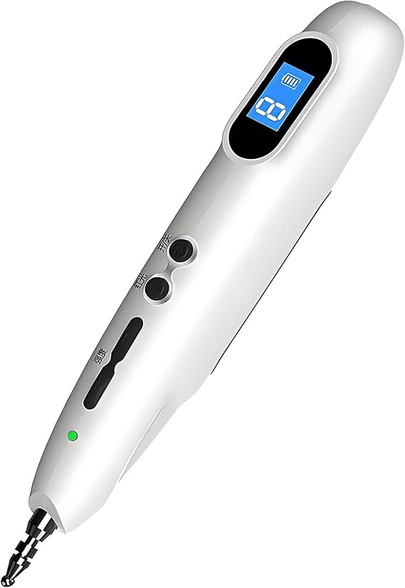 Electronic Acupuncture Meridian Pen, Lectronic Acupuncture Massage Pen with Interchangeable Probe, Adjustment 9 Levels Intensity, Find Acupoints Automatically, for Relieves Pain, Relaxation