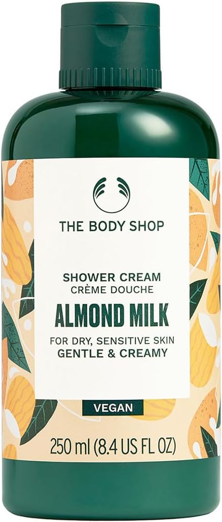 The Body Shop Official Shower Cream AM Scent: Almond Milk Genuine Product 8.5 fl oz 250 ml