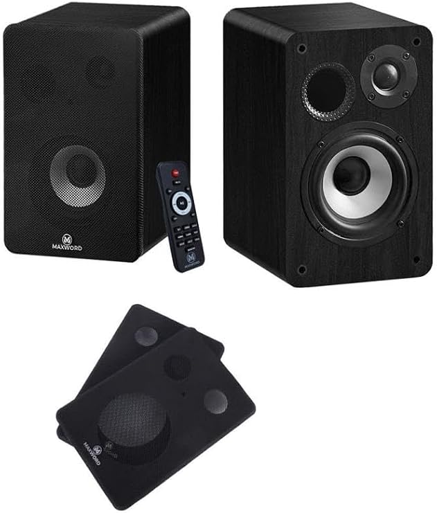 Maxword RM-400BK Aktif Stüdyo Referans Monitörü 4 İNÇ ÇİFT Bluetooth USB 140 Watt