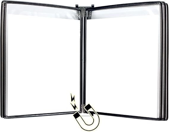 Wall Mounted Flip Book Display Wall Mounted A4 Poster Flip File Display Multicolor 13x9x2.3in(Black)