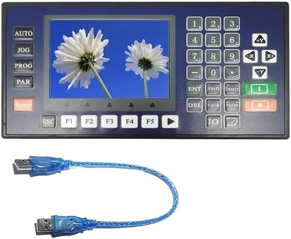 CNC Controller, CNC Offline Motion Controller 1Axis/2Axis/3Axis/4 Axis Servo Motor Programmable Controller RS485 TC55V USB for Engraving Router,Compatibility(1 Axis)