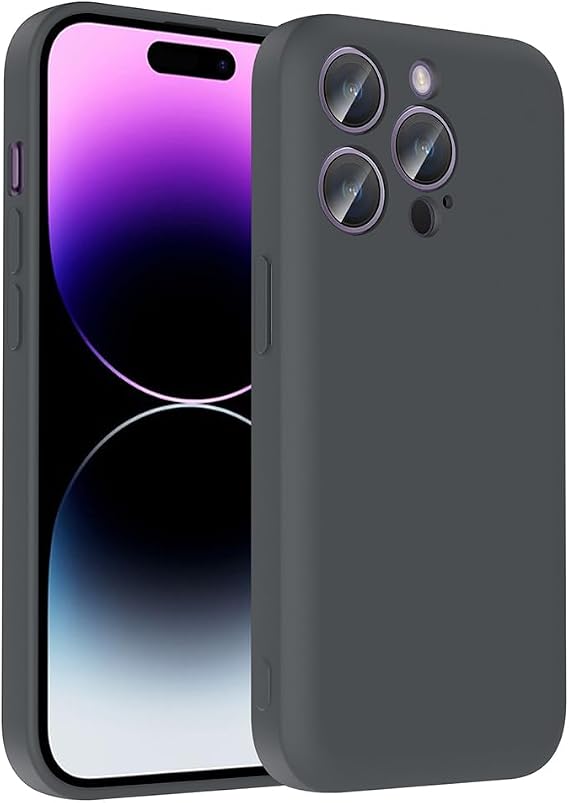 Zore Apple ile uyumlu iPhone 14 Pro Kılıf Kamera Korumalı Kartlık Hazneli Zore Vitra Kapak Gri