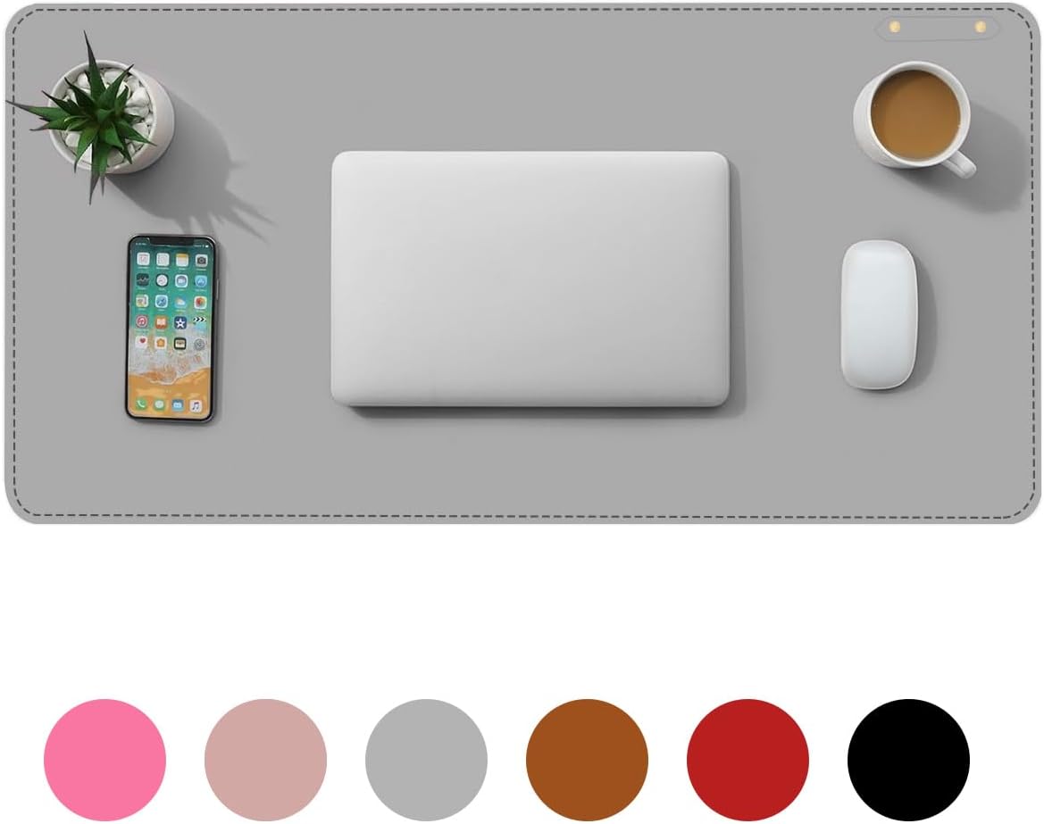 Microcase Leather Mouse Pad Laptop Computer Wide Table Mat 80x40 AL3023 (Powdered Pink)