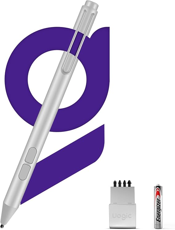 Uogic Microsoft Surface için Kalem, [Yükseltilmiş] 4096 Basınç Hassasiyeti Palm Reddetme Stylus, Yeni Surface Pro 9 & Pro 8/Laptop 5/Surface Studio 2+ ile Uyumlu