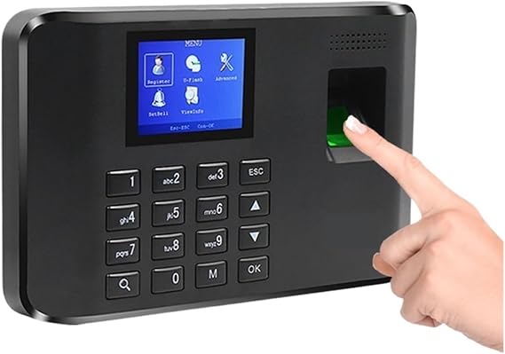 Time Clocks, Time Clock,Attendence Machine Biometric Attendance USB Fingerprint in for Employees Exit Data Recorder for Employees Small Business