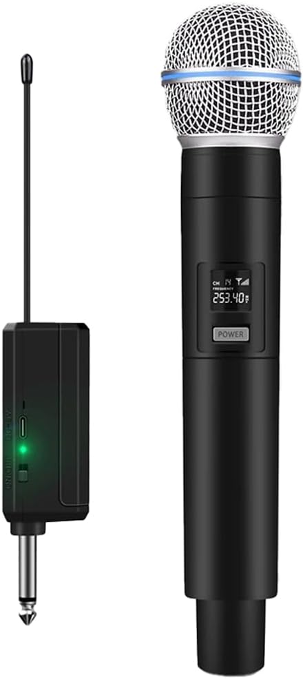 Coverzone Wireless Karaoke Microphone 6.35mm Amplifier 600 Hz to 800 KHz Multi-Purpose Plug and Play Wireless Microphone WN05 For Outdoor (Single-WN05)