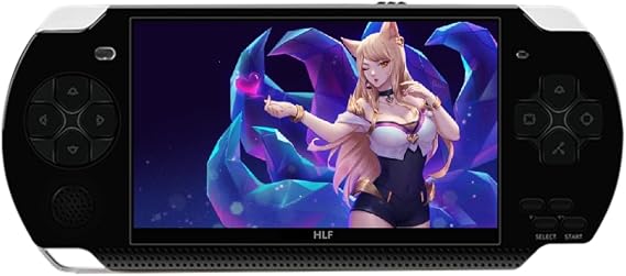 HLF ビデオゲームコンソール 4.3インチ 8GB 内蔵2000 Retrp クラシックゲーム 複数のシミュレーター用 ゲームは複数の進行状況を保存できます ビデオ/音楽/電子書籍ポータブルコンソールギフト ボーイフレンド/子供向けブラック