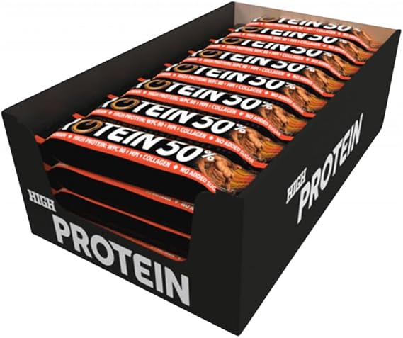 Go On Nutrition, High PROTEIN 50% (24 x 40g Bars) Premium Whey Protein Bars WPC Whey Proteins Concentrate & MPI Milk Protein Isolates & Collagen, No Added Sugar, Low Calorie, Pack 24, Cookies & Cream