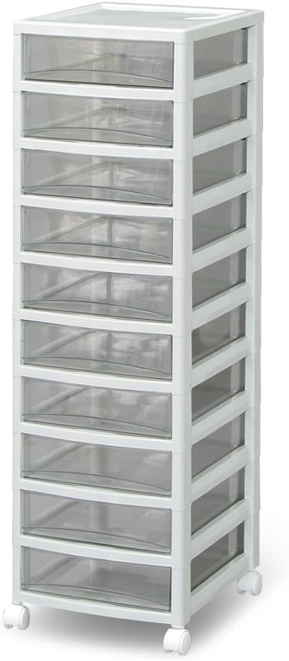Iris Ohyama OCE-1000R Letter Case, Number of Drawers Can Be Reassembled,  with Wheels for Easy Moving, Clear Type, Desk Storage, Document Case, Office, Chest, Desk Storage, Light Gray