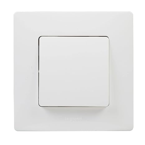 LEGRAND Switch Switch 10A, Niloé Monobloc, Full, White 396450