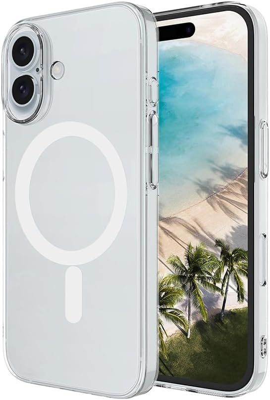 Spia Apple iPhone 16 Plus ile Uyumlu Kılıf Kablosuz Şeffaf Şarj Özellikli Lansman Kapak Orijinal (Apple iPhone 16 Plus ile Uyumlu, Kablosuz Şeffaf)