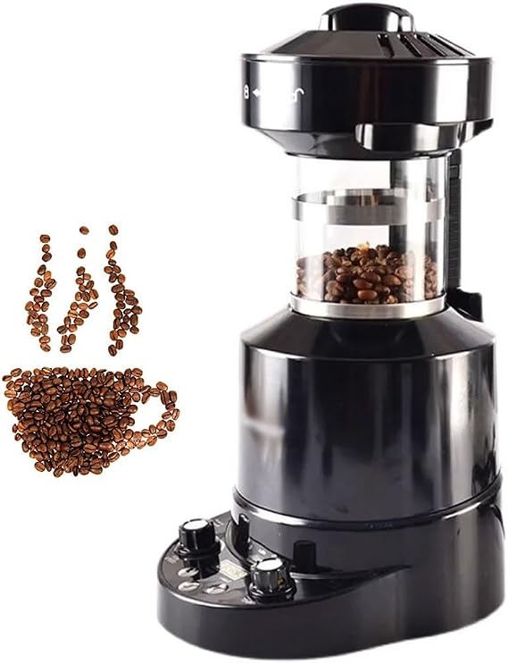 Electric Coffee Bean Roaster, Automatic Air Roasting Machine with Adjustable Temperature and Timer, Smokeless for Home and Commercial Use