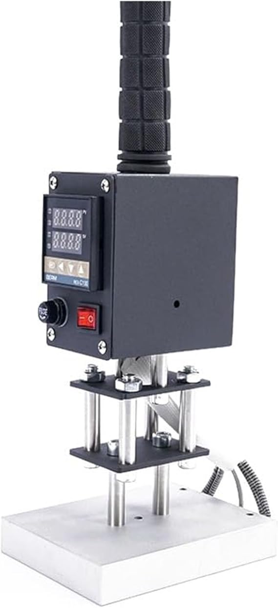 Hot Stamping Machine, Adjustable Temperature Leather Creasing Machine, Hot Foil Embossing Machine, Heat Press with Removable Heating Plate for Sublimation, T Shirt Pressing Machine