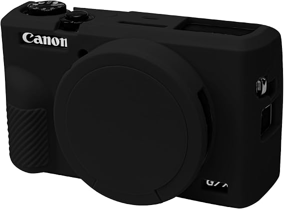 Easy Hood Case for Canon G7 X Mark III Camera,Silicone Cover,Classic Black