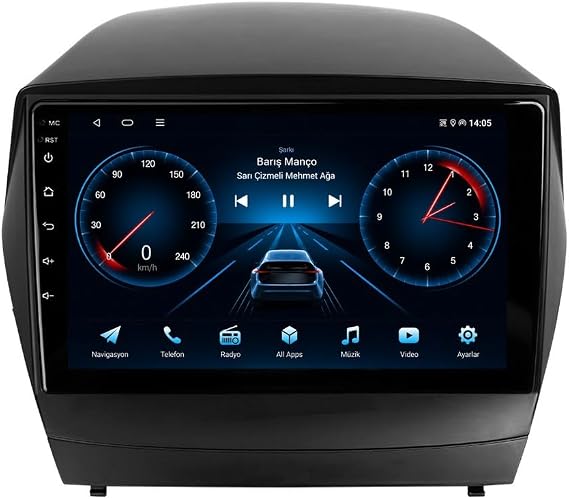 9 İnç Android Multimedya CarPlay Android Auto Navigasyon Kameralı 10GB RAM 256GB Pro - Hyundai ix35 2010-2015 ile uyumlu