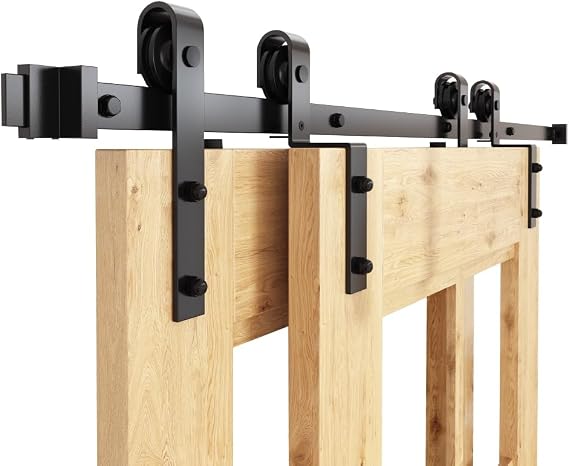 Sliding Door Track Kit 6.6FT: Sliding Door Kit Bypass Barn Door Sliding Kit
