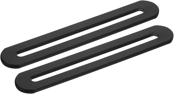 sourcing map Adjustable Flat Mending Plate Support 4.33"x0.75" Black 2Pcs