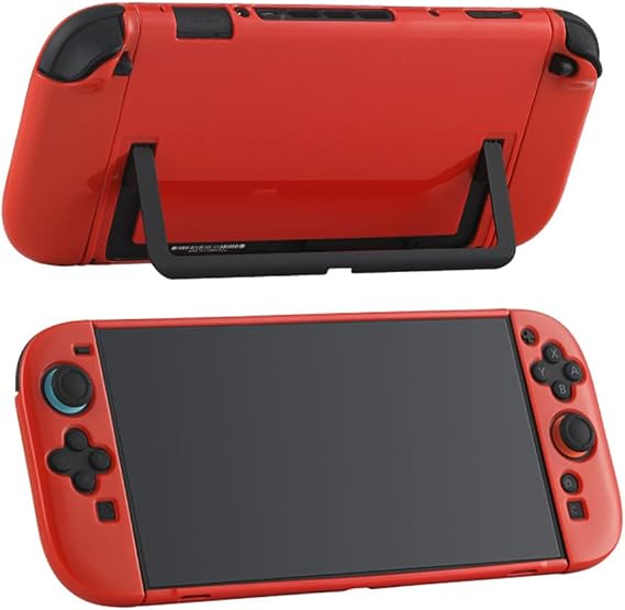 Switch 2 Compatible Protective Case, Protective Cover, Split Design, Does Not Affect Open or Close the Stand, Dustproof, Scratch-Resistant, Shockproof, Lightweight, Easy to Install Red