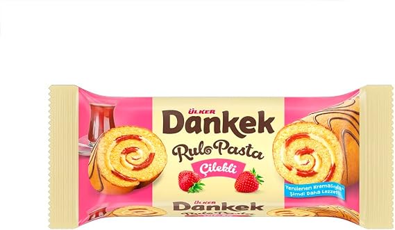 Ülker Dankek Rulo Pasta Çilekli 235 Gram x 8 x Adet
