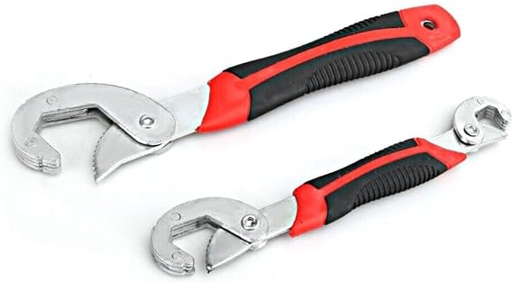Adjustable spanner set of 2 pieces, All in One multi-functional universal wrench, Snap and Grip Open End Snap N Grip Tool Spanner Tool Kit suitable for all kinds of nuts and bolts