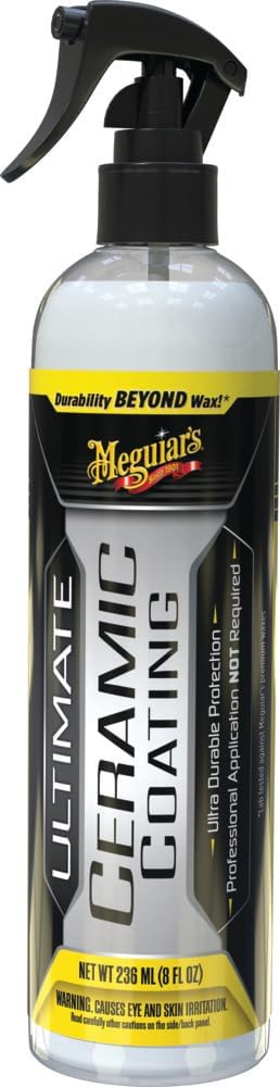 Meguiar's Ultimate Ceramic Coating - Durable Ceramic Protection with Water Beading Effect Improved Shine Smoothness and Conceals Minor Paint Defects - G240108EU - 237 ml