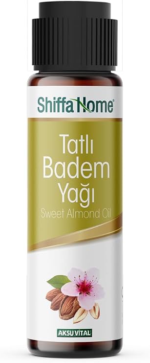 Shiffa Home Tatlı Badem Yağı 50 ml – Soğuk Sıkım,%100 Saf Bitkisel Yağ, Cilt ve Saç Bakımı için, E Vitaminli Doğal Nemlendirici, Kaş Kirpik Bakım Yağı