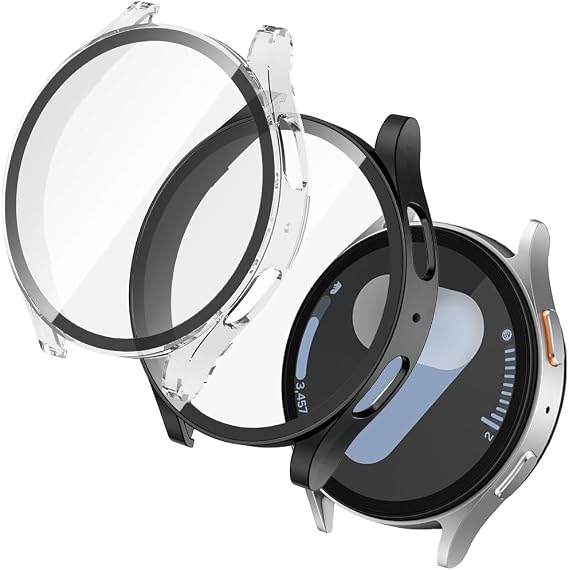 OFFCUP 2 Pack Case with Screen Protector for Samsung Galaxy Watch 7 44mm
