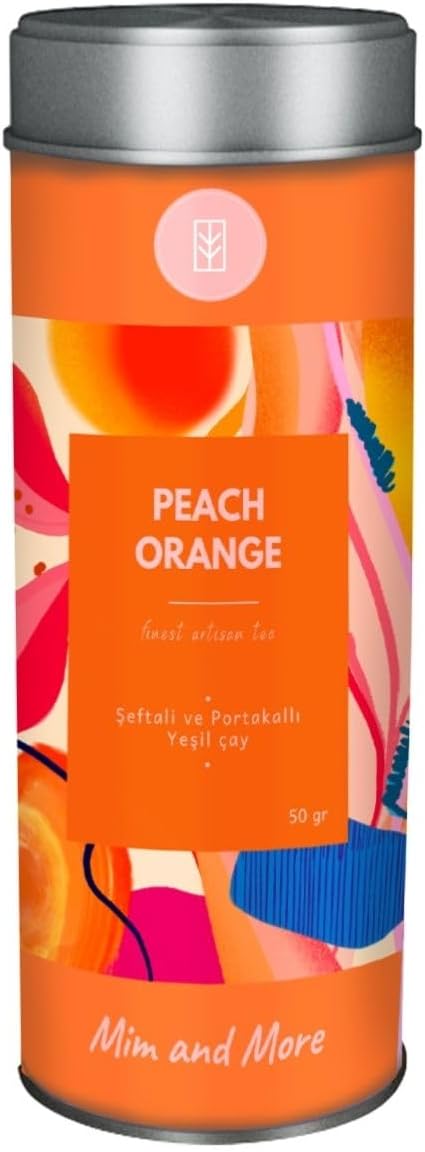 Mim and More Peach & Orange - Şeftali ve Portakallı Yeşil Çay, 50 Gr