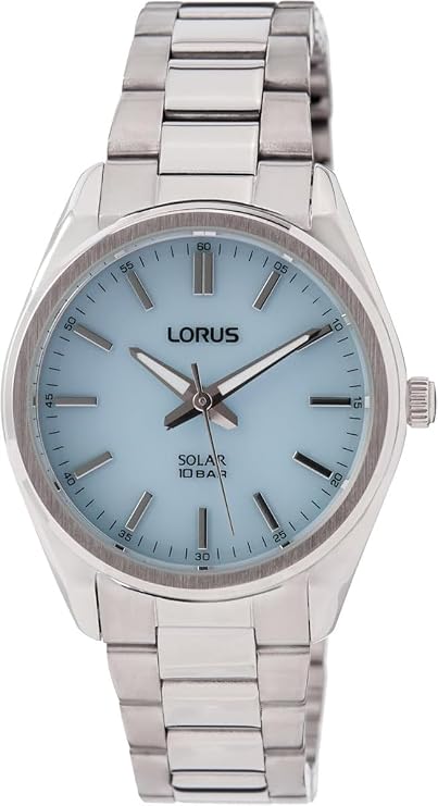 Lorus Ladies Solar Watch with Blue Dial and Silver Bracelet RY511AX9