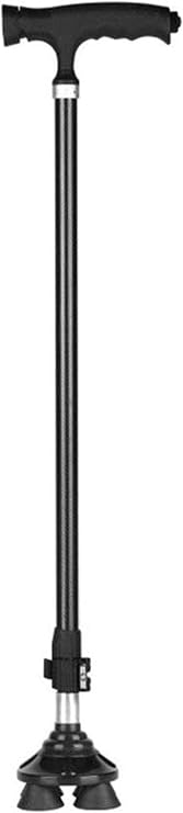 Walking Stick/Crutches Lightweight Carbon Fiber Walking Canes With Adjustable LED Light Handle 10 Adjustable Height Levels For Elderly Men Or Women Disabled Cane With 4 Legs 2 Base Changeable Fir