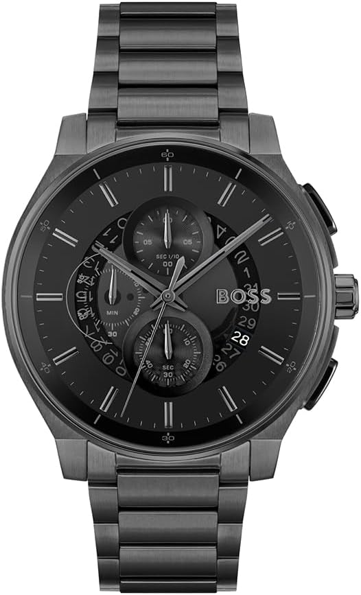 BOSS Chronograph Quarz Uhr für Herren Kollektion Peak 2.0 mit Edelstahl- oder Lederarmband