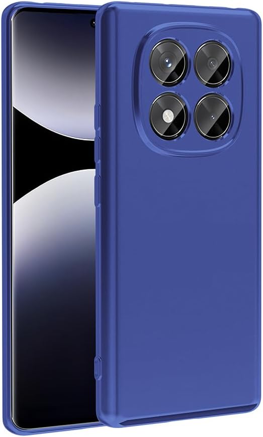 Zore Xiaomi ile uyumlu Redmi Note 14 Pro 4G Kılıf Zore Premier Silikon Kapak Saks Mavi