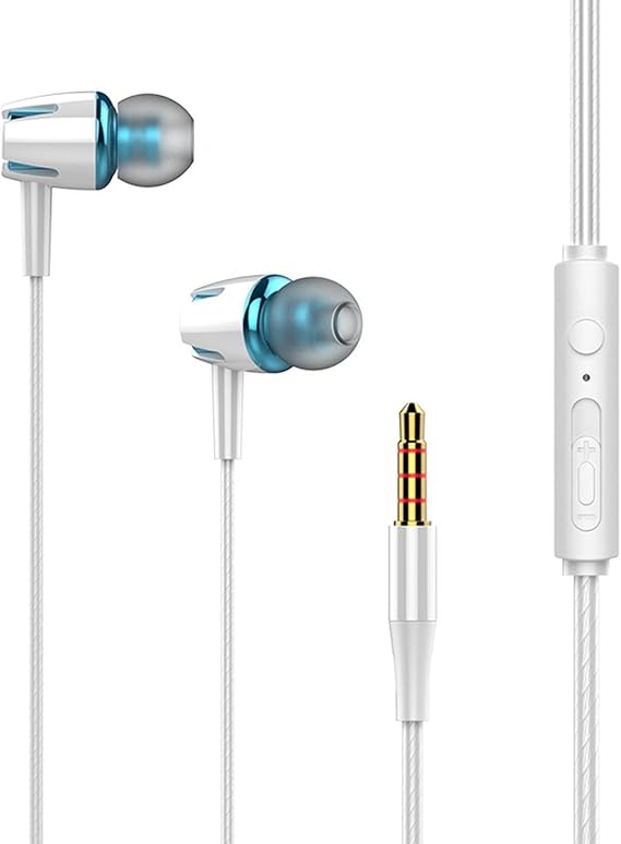 Wire Ear Buds - 3.5mm duals Driver Audio In Ear Headset, Silicone Glow EarBuds | Noise Isolate Audio Set | Compatible Stereo Surround Sound Cable Earphones For Listening Music gamingg Mobile Computers