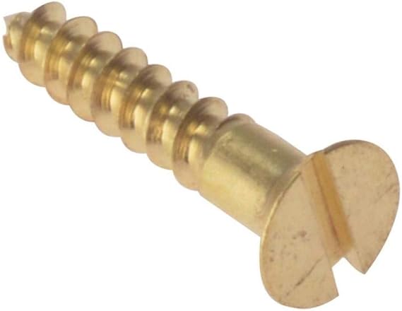 ForgeFix Wood Screws - Solid Brass | 3/4" x 4 | Countersunk | Box 200