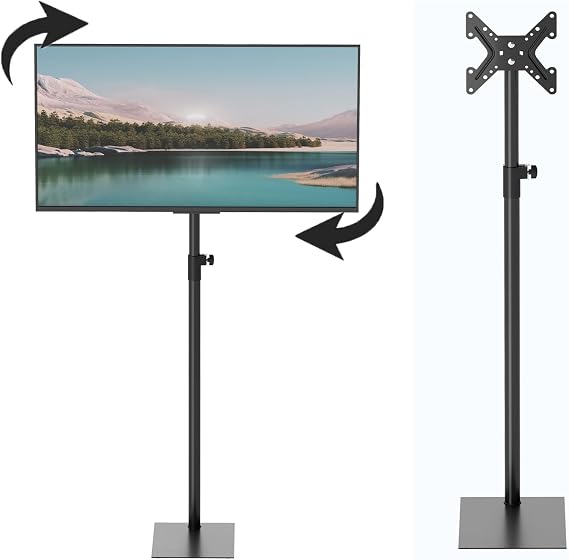 Floor TV Stand 360° Swivel Universal Tall TV Stand Adjustable Height
