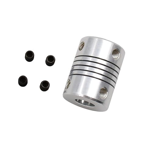 1pc Encoder Coupling D19L25 Motor Shaft Aluminium Alloy Wound Elastic Coupler Shaft Joint(5x7mm)