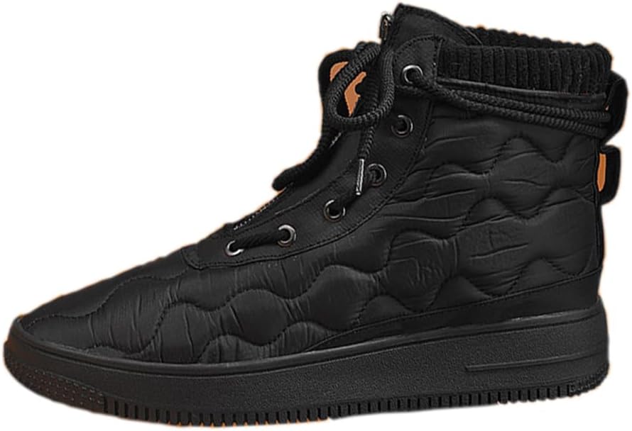Men's High Top Chunky Work Trainers Non-Slip Casual Shoes with Zipper & Lace-Up for Street Style​