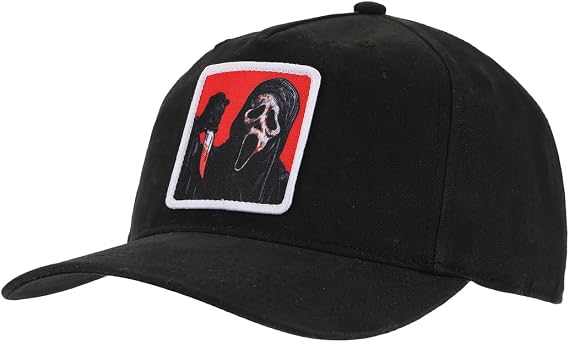 Bioworld Ghostface Red Square Black Snapback Hat, Black, One Size